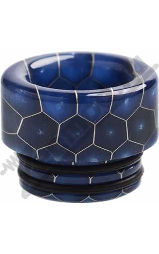 Дриптип 810 Reewape Resin Snake Skin Blue синий (с о-рингами)